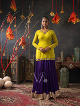 Yellow & Blue Chaniya Choli